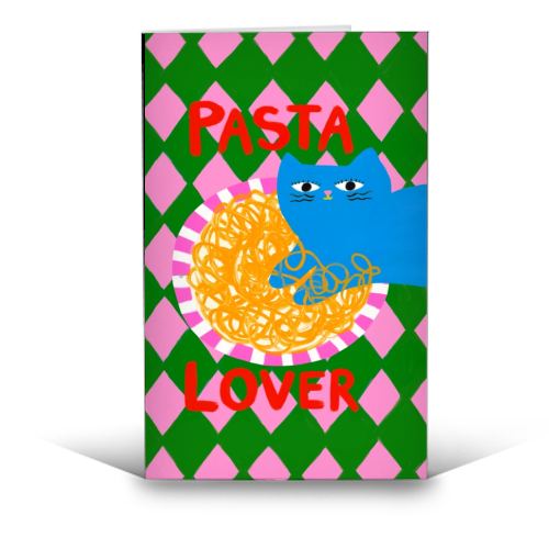 Pasta Lover - funny greeting card by The Paper Tail