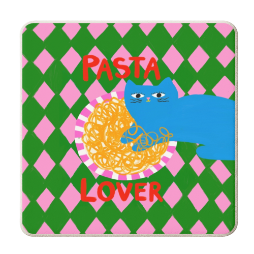 Pasta Lover - personalised beer coaster by The Paper Tail