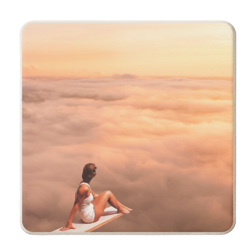 Pastel Cloud Wall Art | Zen Print Divine Feminine - personalised beer coaster by OhMC! Designs