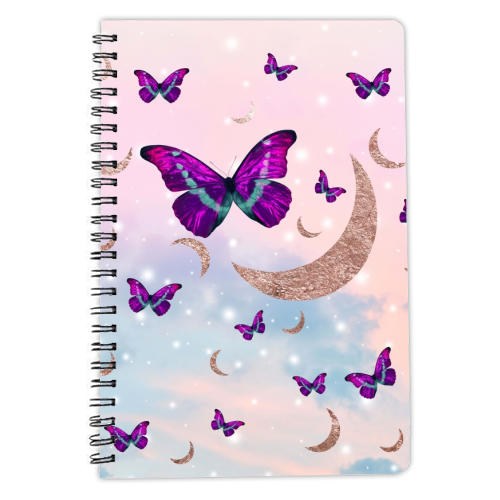 Pastel Cosmos Butterfly Moon Dream #1 #decor #art - personalised A4, A5, A6 notebook by Anita Bella Jantz