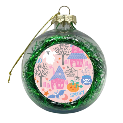 Pastel Halloween - xmas bauble by Mandy Kippax