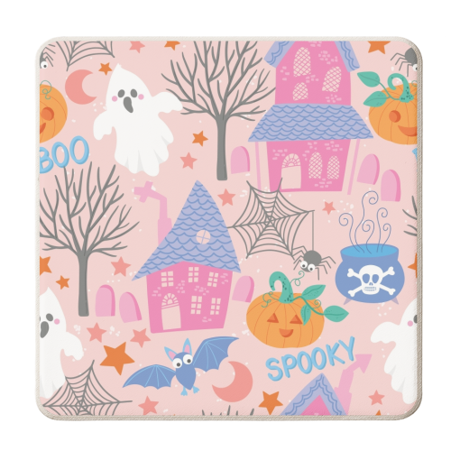 Pastel Halloween - personalised beer coaster by Mandy Kippax