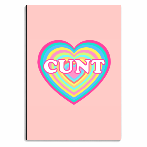 Pastel Heart 'C' word - personalised A4, A5, A6 notebook by Adam Regester