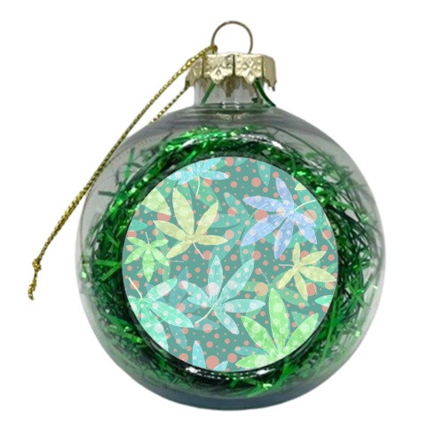 Pastel Leaves - xmas bauble by DejaReve