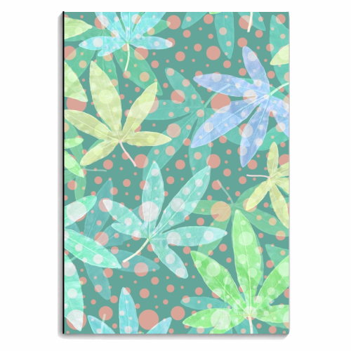 Pastel Leaves - personalised A4, A5, A6 notebook by DejaReve