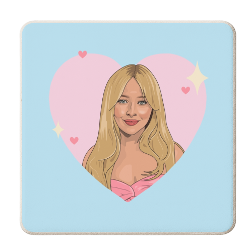 Pastel Nonsense Heart - personalised beer coaster by The Girl Next Draw