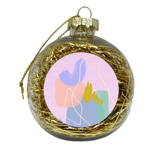 Pastel Power Polka Dot - xmas bauble by Georgia B Designs
