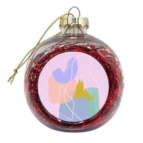 Pastel Power Polka Dot - xmas bauble by Georgia B Designs
