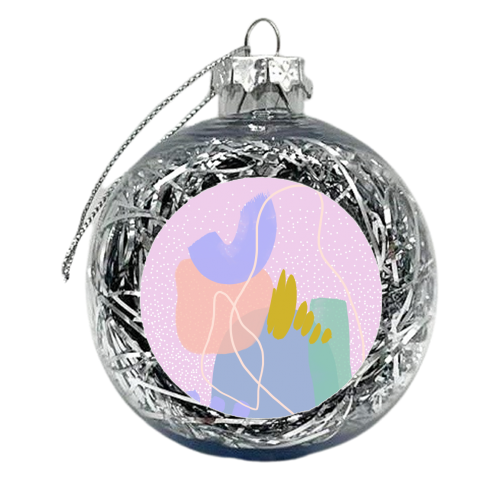 Pastel Power Polka Dot - xmas bauble by Georgia B Designs