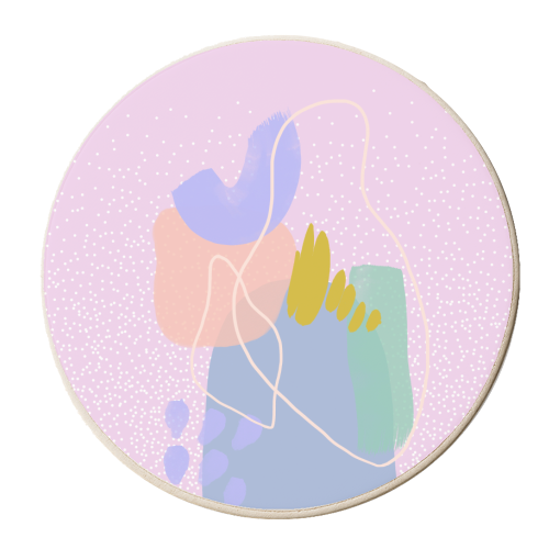 Pastel Power Polka Dot - personalised beer coaster by Georgia B Designs