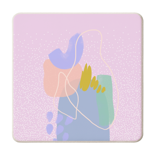 Pastel Power Polka Dot - personalised beer coaster by Georgia B Designs