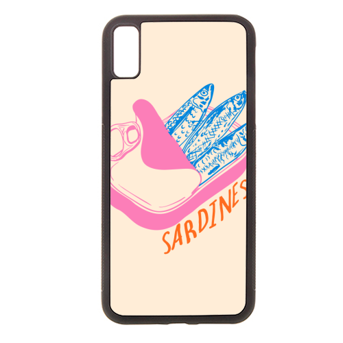Pastel Sardines in Tin – Cute Retro Kitchen Art - stylish phone case by EZbie