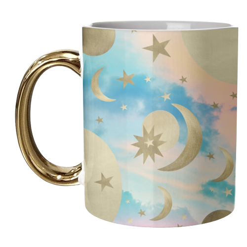 Pastel Starry Sky Moon Dream #3 #decor #art - unique mug by Anita Bella Jantz