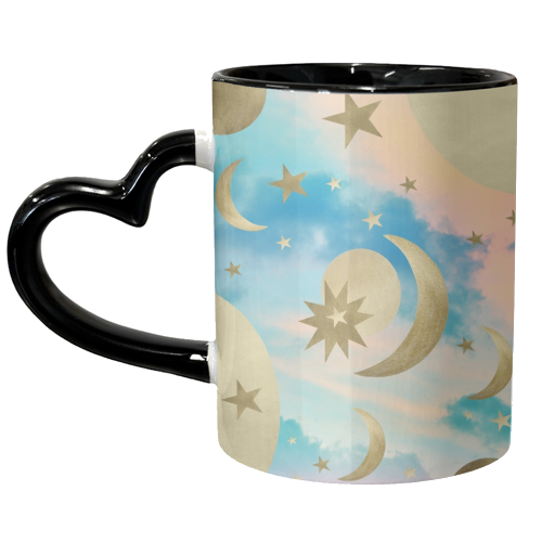 Pastel Starry Sky Moon Dream #3 #decor #art - unique mug by Anita Bella Jantz