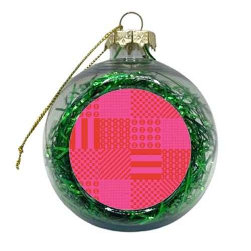 Patchwork Graphic Grid - xmas bauble by Lucy Elliott