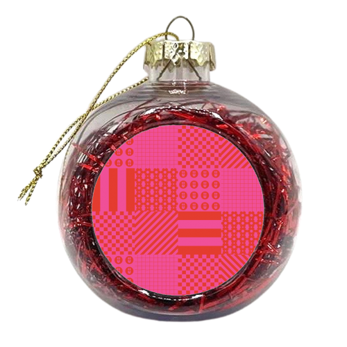 Patchwork Graphic Grid - xmas bauble by Lucy Elliott