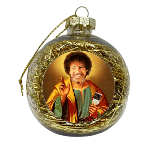 Patron Saint Of Chill - xmas bauble by Wallace Elizabeth