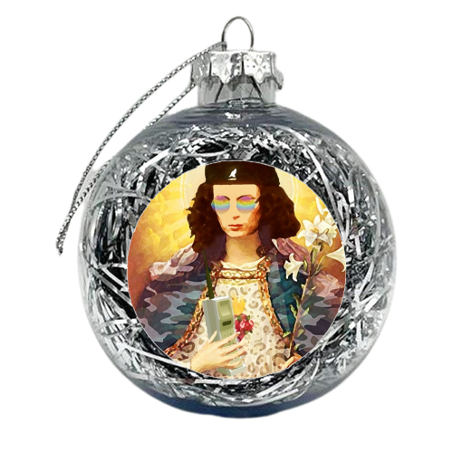 Patron Saint Of Fab - Edina - xmas bauble by Wallace Elizabeth
