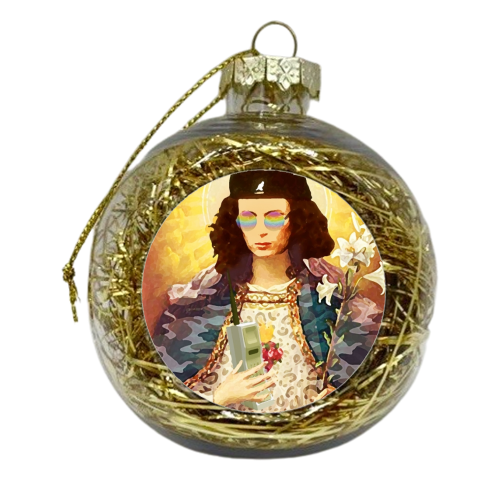 Patron Saint Of Fab - Edina - xmas bauble by Wallace Elizabeth