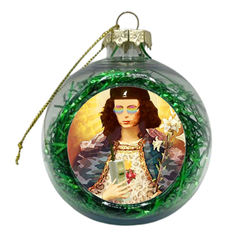 Patron Saint Of Fab - Edina - xmas bauble by Wallace Elizabeth