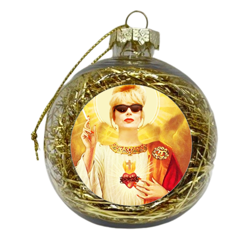 Patron Saint Of Fab - Patsy - xmas bauble by Wallace Elizabeth