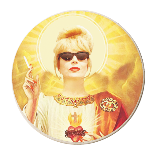Patron Saint Of Fab - Patsy - personalised beer coaster by Wallace Elizabeth