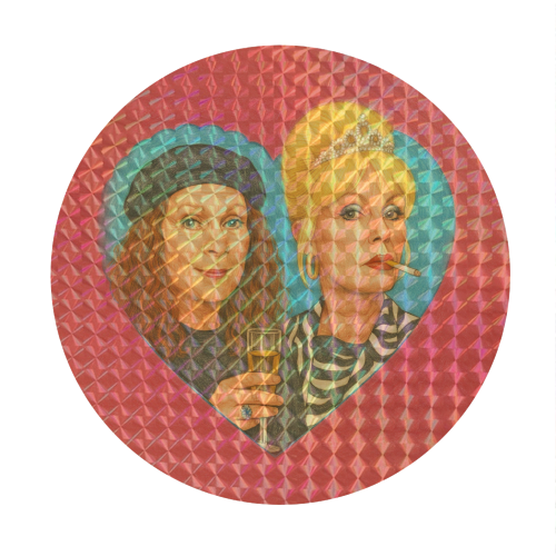 Patsy and Eddie - Circle Sticker by AP