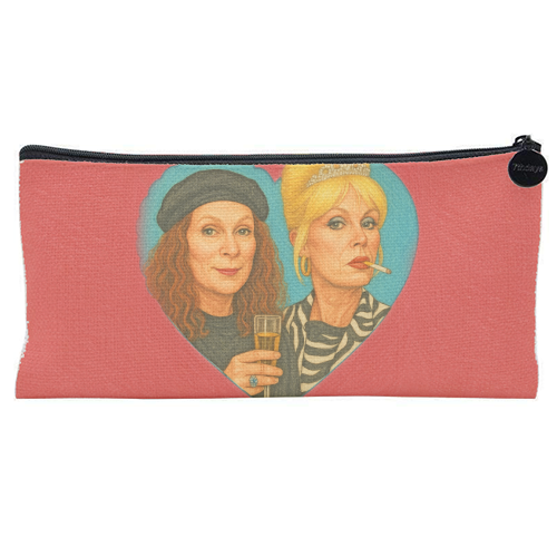 Patsy and Eddie - flat pencil case by AP