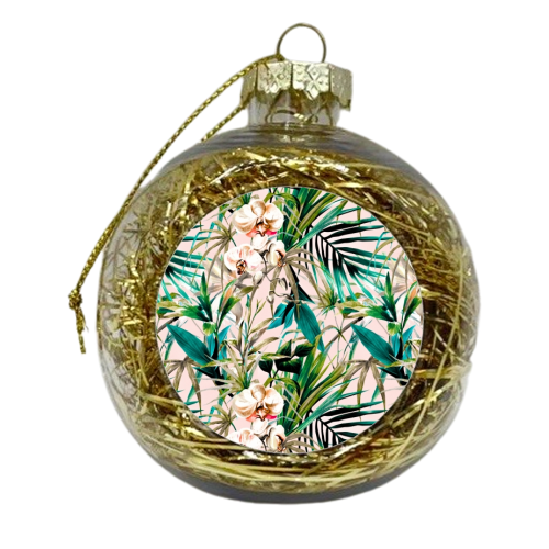 Pattern floral tropical 001 - xmas bauble by MMarta BC