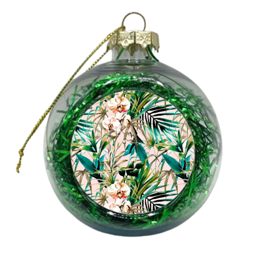 Pattern floral tropical 001 - xmas bauble by MMarta BC