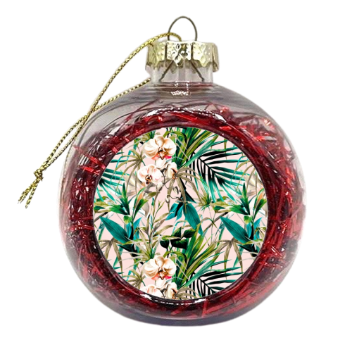 Pattern floral tropical 001 - xmas bauble by MMarta BC
