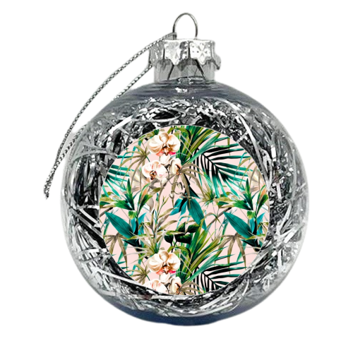 Pattern floral tropical 001 - xmas bauble by MMarta BC
