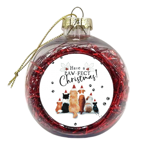 Pawfect Christmas Dogs - xmas bauble by Giddy Kipper