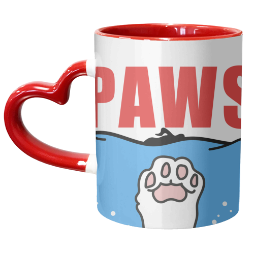 Paws - Film Jaws Parody - unique mug by Move Studio