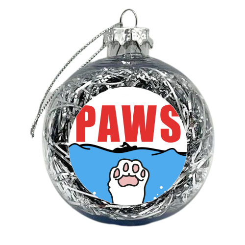 Paws - Film Jaws Parody - xmas bauble by Move Studio