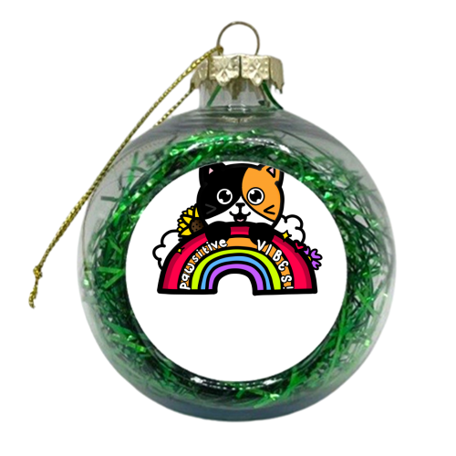 Pawsitive vibes - xmas bauble by Nicola Box