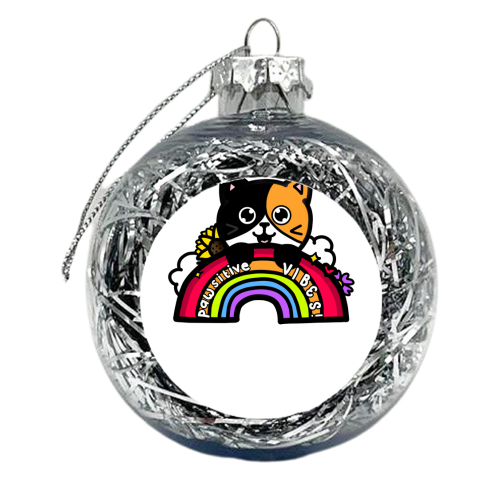 Pawsitive vibes - xmas bauble by Nicola Box
