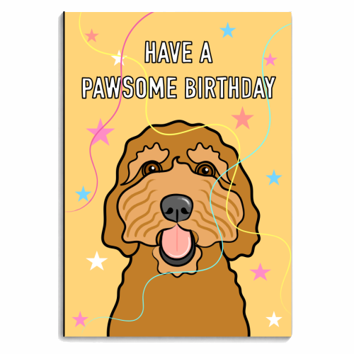 Pawsome Birthday Wishes - personalised A4, A5, A6 notebook by Adam Regester