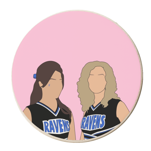 Payton and Brooke print - personalised beer coaster by The Girl Next Draw