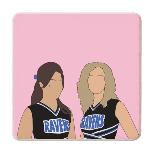 Payton and Brooke print - personalised beer coaster by The Girl Next Draw