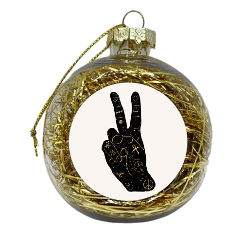 Peace - xmas bauble by Uma Prabhakar Gokhale