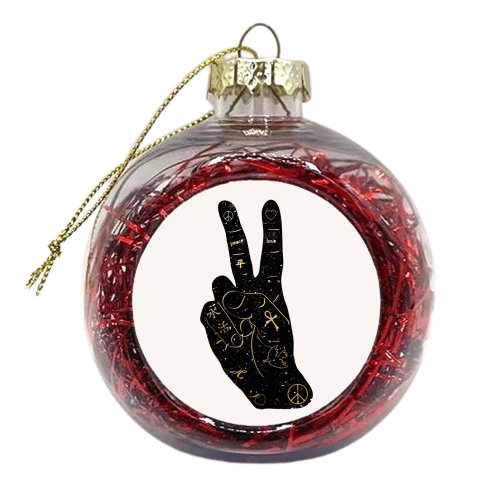 Peace - xmas bauble by Uma Prabhakar Gokhale