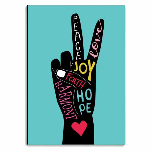 PEACE & LOVE - personalised A4, A5, A6 notebook by The Boy and the Bear