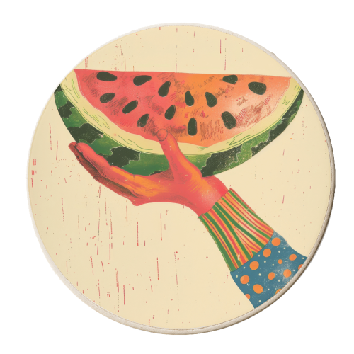 Peace of summer - personalised beer coaster by DejaReve