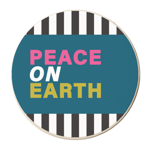 Peace on earth - personalised beer coaster by The Boy and the Bear