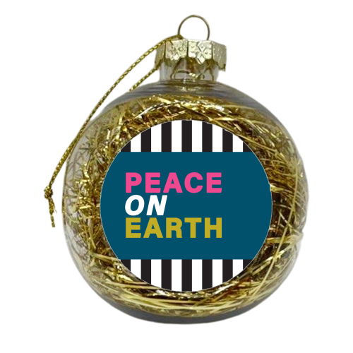 Peace on earth - xmas bauble by The Boy and the Bear