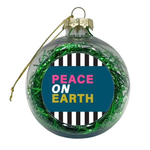 Peace on earth - xmas bauble by The Boy and the Bear