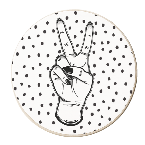 Peace - personalised beer coaster by Hollie Mills