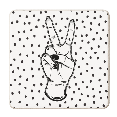 Peace - personalised beer coaster by Hollie Mills