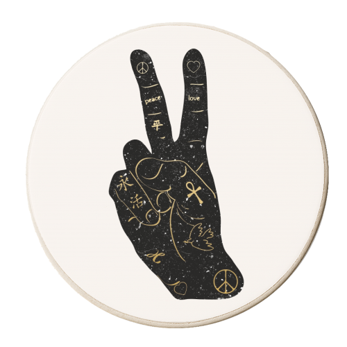 Peace - personalised beer coaster by Uma Prabhakar Gokhale